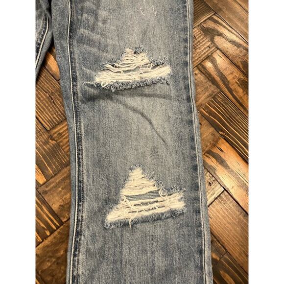 Distressed Gray Straight Leg Jeans - Picture 11 of 15